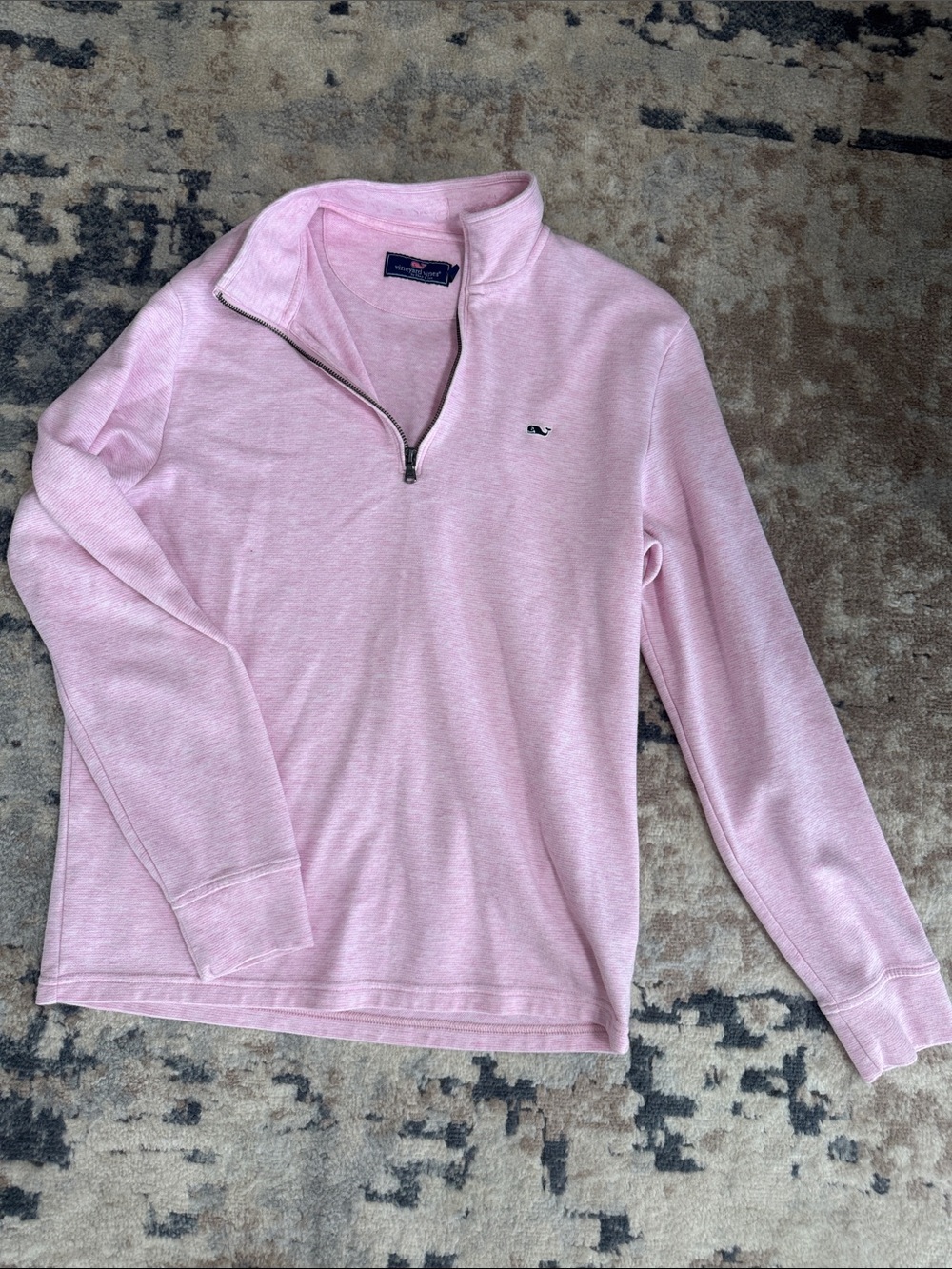Vineyard Vines Pink Qtr zip size M